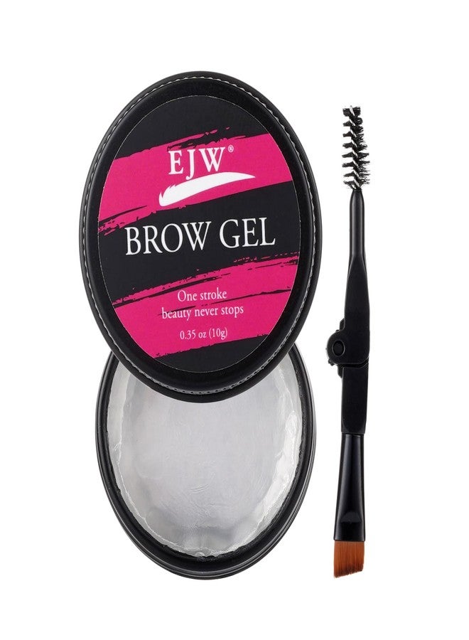 EJW Clear Eyebrow Gel, Waterproof Eyebrow Makeup with Precision Bristle Brush – Sweat-Resistant Strong Hold Without Crunch, No White Flakes, Water-Resistant, Clean & Lightweight Brow Gel - Image 1